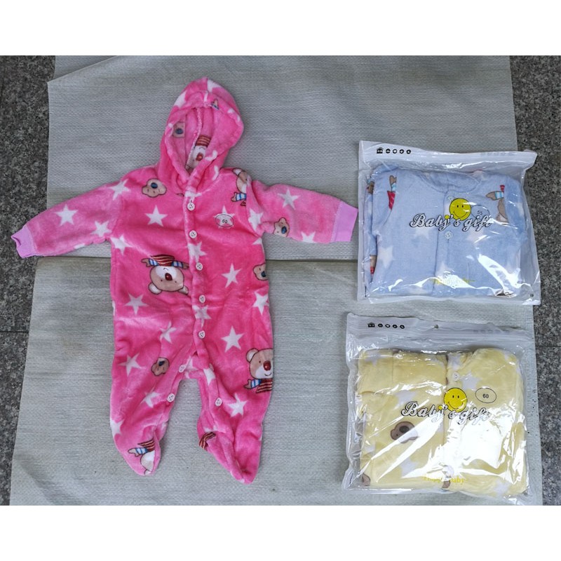 Baby Essentials Factory - Unisex Flannel Playsuits Overalls Corduroy Jumpsuit Winter