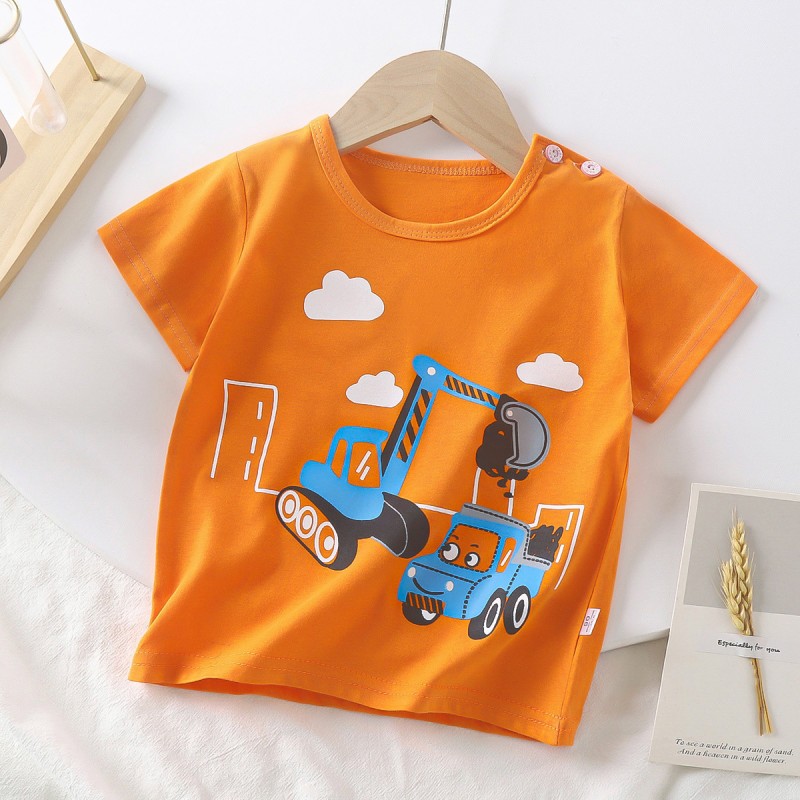 Summer Tops Manufacturer - 6m-6 Years Fashionable Short Sleeve T-Shirt Assorted Colors