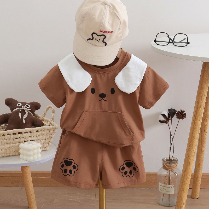 Toddler Boys Clothes Manufacturer - 2 Pieces Cartoon Short-Sleeve Cotton T-Shirts Tees