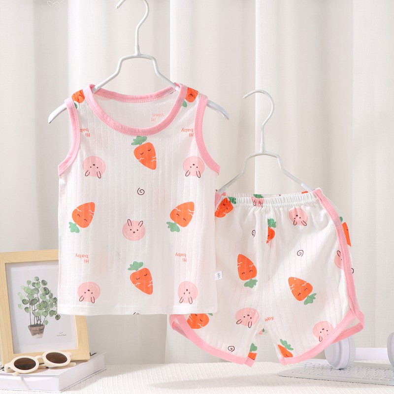 Toddler Girl Outfit Factory - Solid Candy Color Sleeveless V Neck Cami Crop Top Set