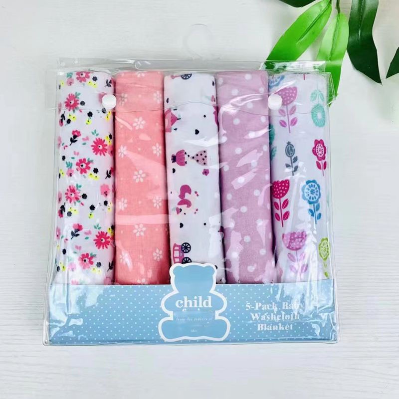 Muslin Baby Blanket Manufacturer - 5 Pack Soft Cotton Swaddle Neutral Receiving Blanket