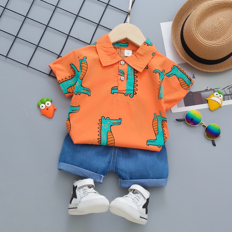 Kids Summer Clothes Factory - New Design 2023 Infant Clothes Set T-shirt Tops Shorts