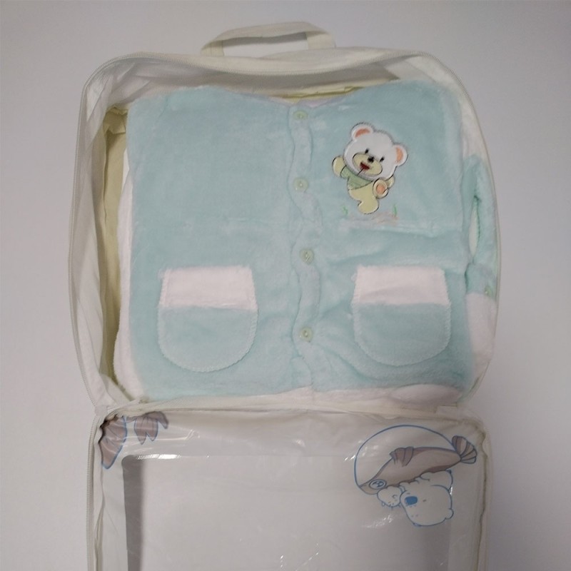 Newborn Winter Clothes Supplier - 6 Pieces Polar Fleece Flannel Set Tops+Pants Caps