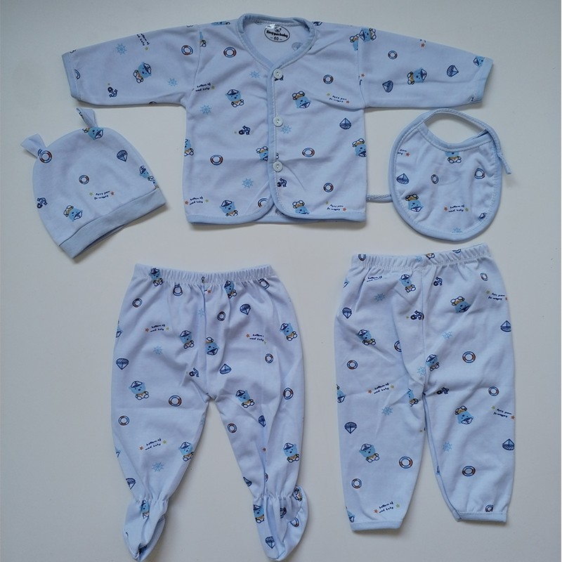 Baby Clothing Set Supplier - 5-Piece Layette Infant Gift Set 0-6 Month Gift Box