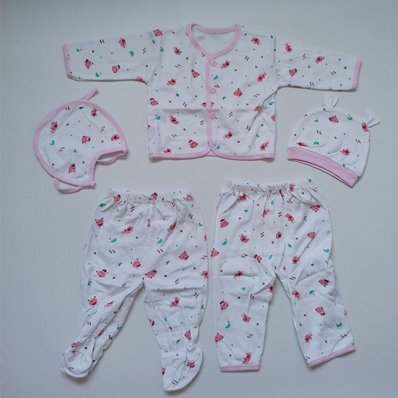 Baby Clothing Set Supplier - 5-Piece Layette Infant Gift Set 0-6 Month Gift Box