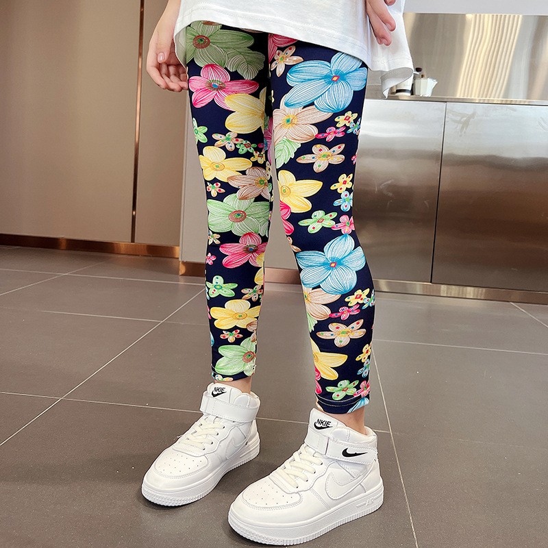 Young Girls Leggings Supplier - Multipack Soft Comfortable Pants Athletic Printed