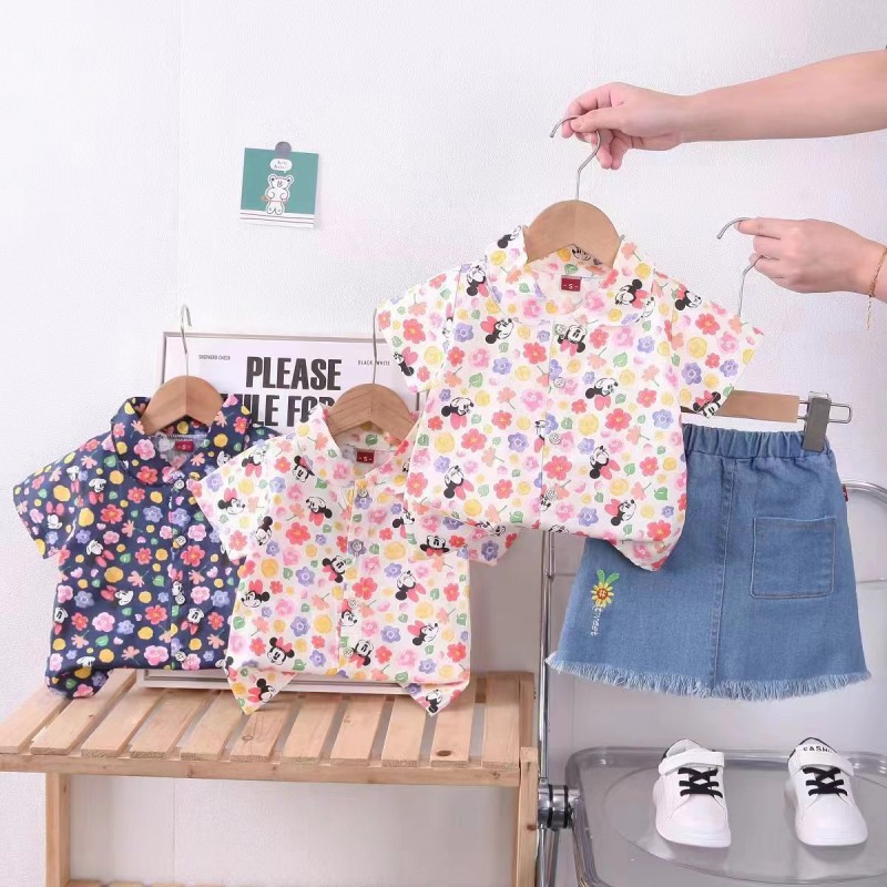 Toddler Baby Girl Clothes Manufacturer - Summer Infant Outfits Button Down Tops Shorts