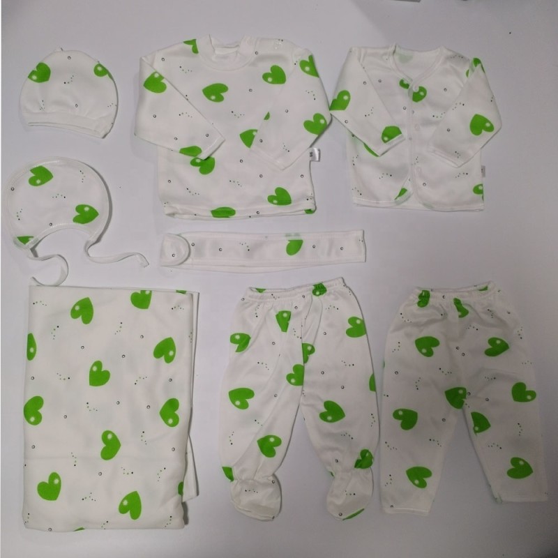 Baby Boy Clothes Supplier - 8-Piece Long Sleeve Romper Pants+Hat+Bibs Fall Winter