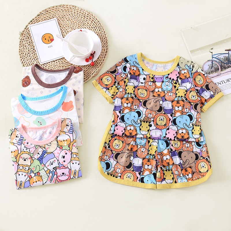 Kids Summer Clothing Supplier - Printed Shirt Shorts Sets Little Boy Clothing Toddler