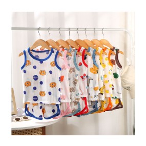 Toddler Girl Outfit Factory - Solid Candy Color Sleeveless V Neck Cami Crop Top Set