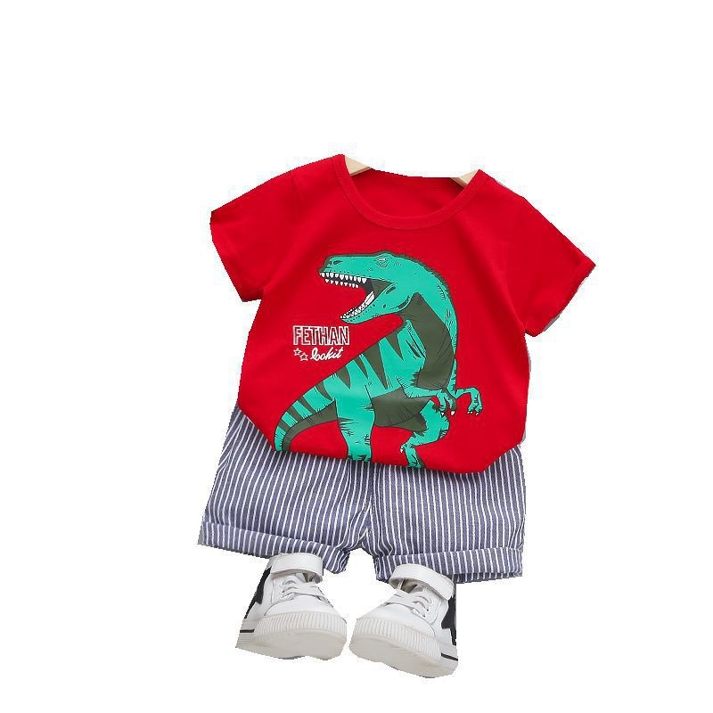 Toddler Boys Shorts Supplier - 2 Piece Kids Summer T-Shirt and Shorts Baby Clothing