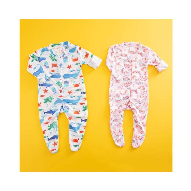 Baby Romper Factory - Snug Fit Footed Cotton One-Piece Long Sleeve Bodysuit Outfits