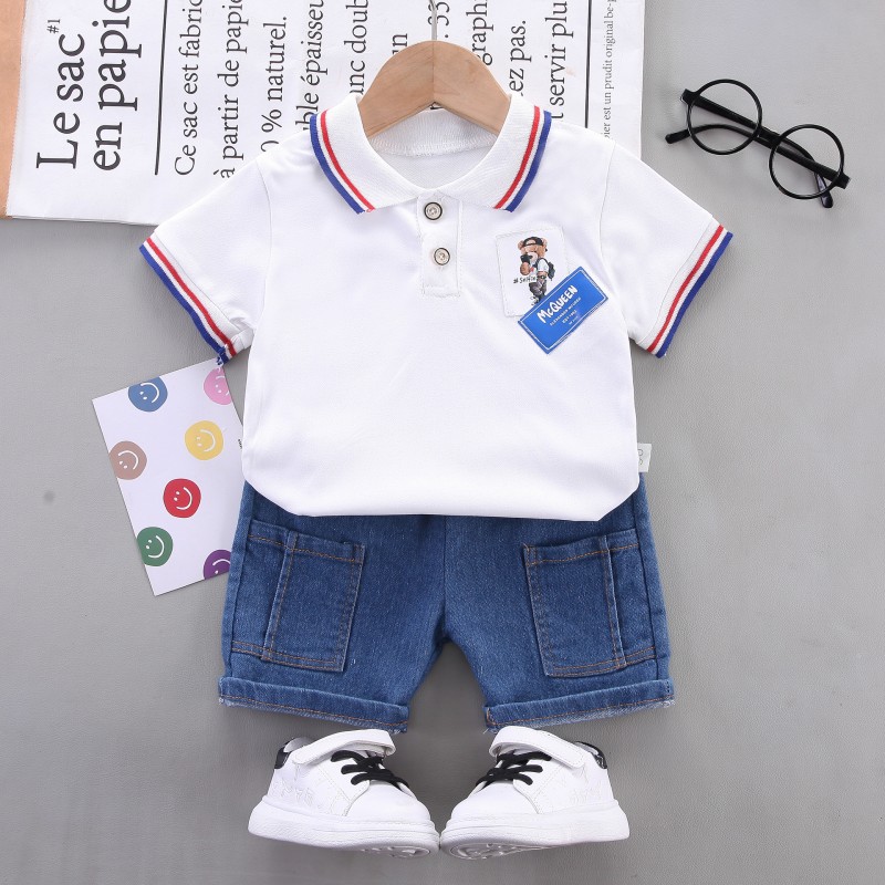 Toddler Boys Clothes Supplier - 1-4T Summer Outfits Short Sleeve T-Shirt and Shorts