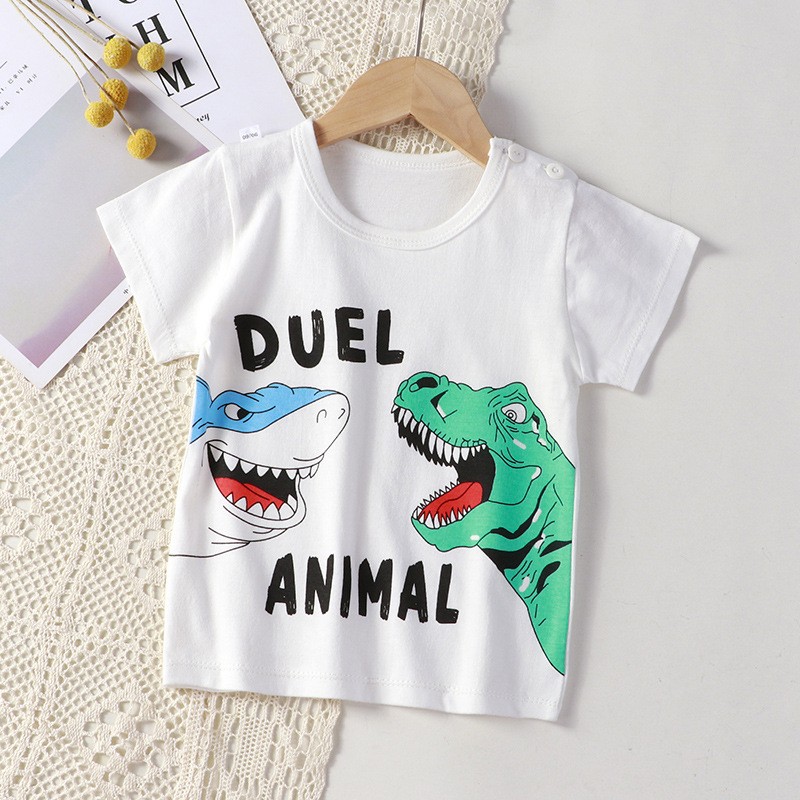 Baby T-Shirts Manufacturer - Short-Sleeved Cartoon Girl T Shirt Crew Neck 100 Cotton