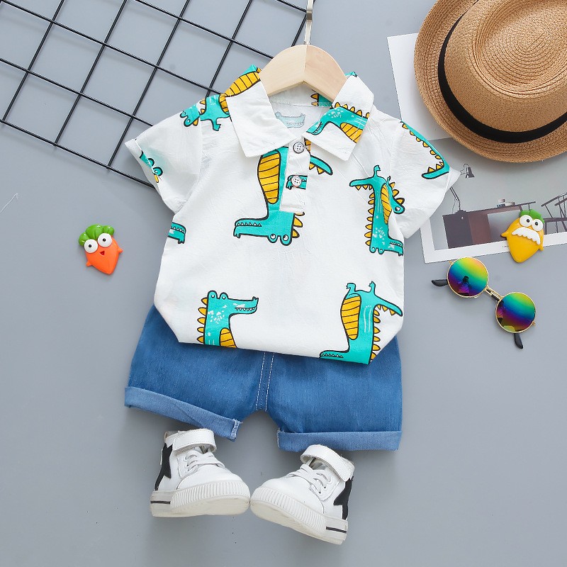 Kids Summer Clothes Factory - New Design 2023 Infant Clothes Set T-shirt Tops Shorts