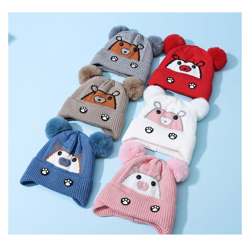 Baby Winter Hat Supplier - 0-3 Year Cotton Boy Beanie Autumn Girls Christmas Beanie