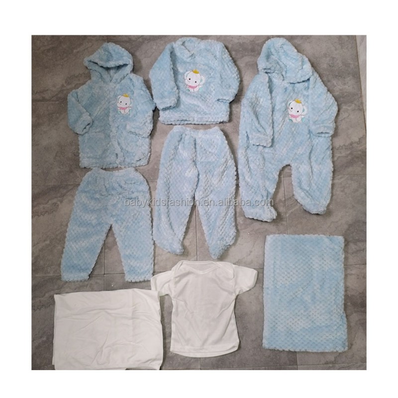 Newborn Baby Clothes Manufacturer - 8PCS Preemie Outfit 0-6 Months Velvet Layette Set