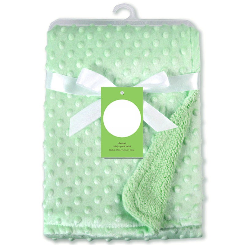 Toddler Baby Blankets Supplier - Soft Plush Minky Dot Blanket for Nursery Stroller