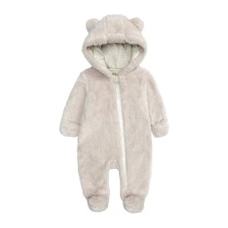 Baby Spring Clothes Manufacturer - Wholesale Winter Warm Soft Footed Sleepsuit Zipper