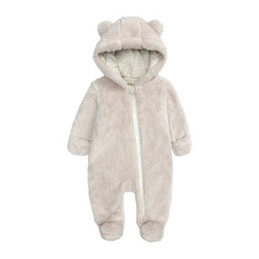 Baby Spring Clothes Manufacturer - Wholesale Winter Warm Soft Footed Sleepsuit Zipper