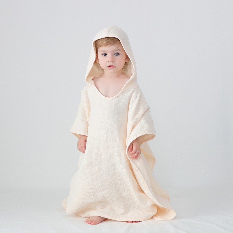Baby Hooded Bath Towel Supplier - Cotton Soft 4-layers Muslin Blanket Bath Wrap