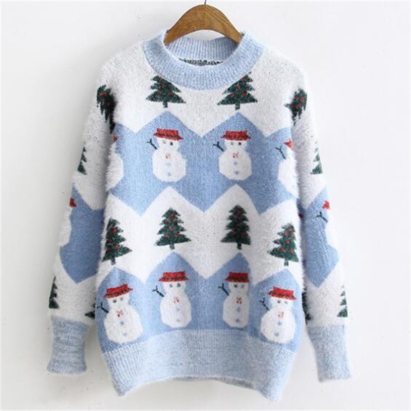 Christmas Sweater Supplier - Popular Winter Family Pullover Tree Snowman Knit