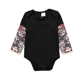 Newborn Romper Supplier - Wholesale Cotton Long Sleeve Print Baby Clothes Boys