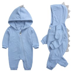 Baby Bodysuit Factory - New Dinosaur Hooded Long Sleeve Halloween Zip Jumpsuit