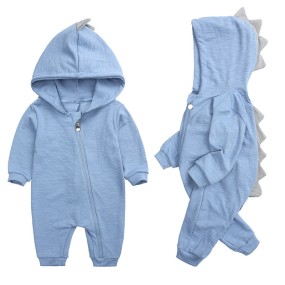 Baby Bodysuit Factory - New Dinosaur Hooded Long Sleeve Halloween Zip Jumpsuit