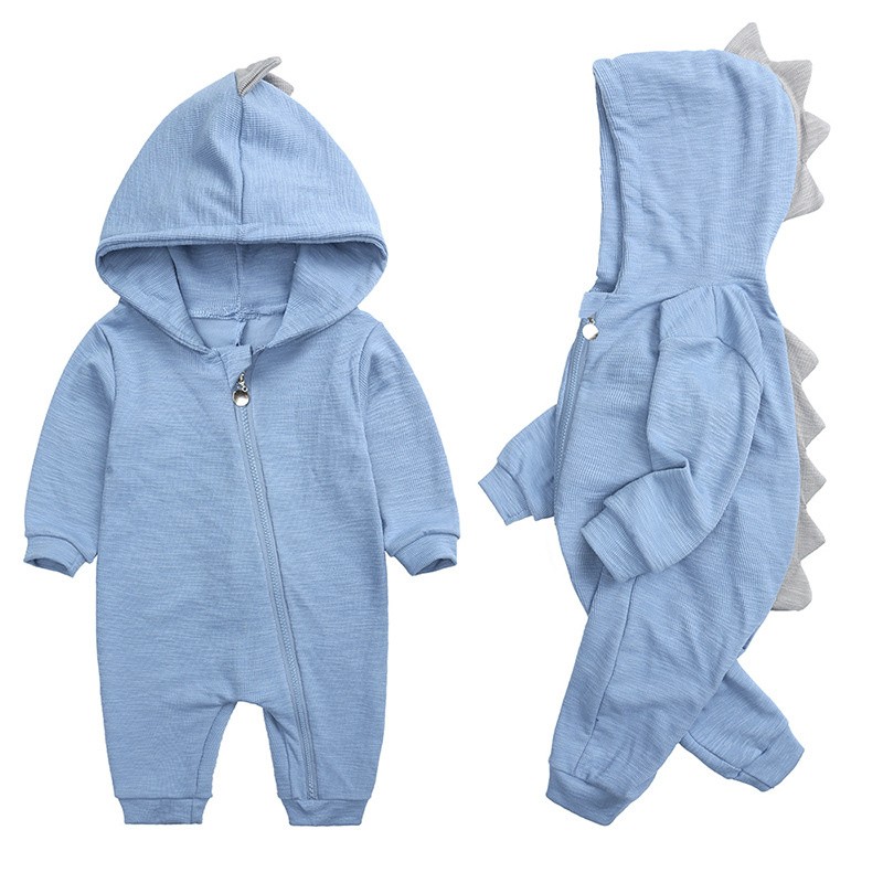 Baby Bodysuit Factory - New Dinosaur Hooded Long Sleeve Halloween Zip Jumpsuit