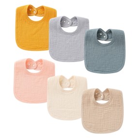 Baby Saliva Towel Factory - U-shaped 4 Layers Gauze Muslin Breathable Cotton Bib