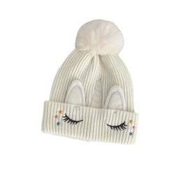 Newborn Baby Hats Supplier - Wholesale Solid Colors Knitting Winter Bonnet Hats Girls