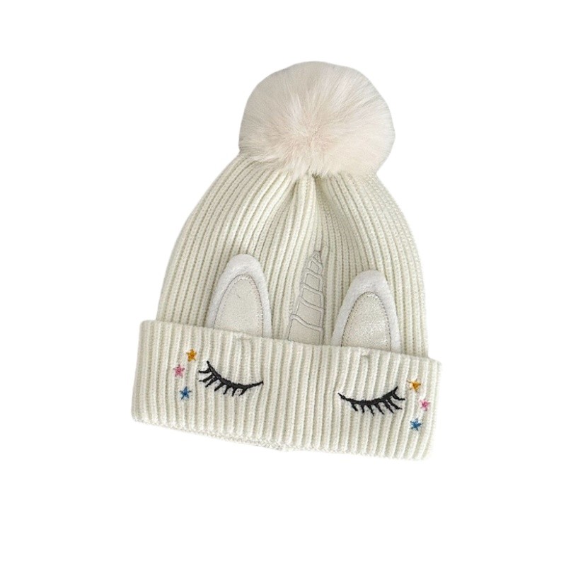 Newborn Baby Hats Supplier - Wholesale Solid Colors Knitting Winter Bonnet Hats Girls