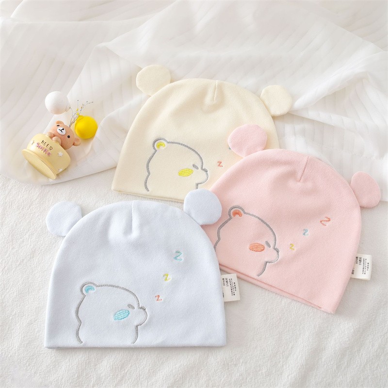 Baby Hats Manufacturer - Cotton 0-3 Months Newborn Cap Double Layer Head Protection