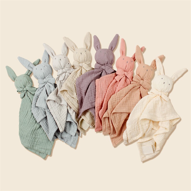 Baby Stroller Blanket Supplier - Cotton Gauze Rabbit Comfort Cloth Double-layer