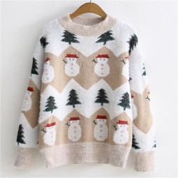 Christmas Sweater Supplier - Popular Winter Family Pullover Tree Snowman Knit