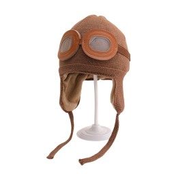 Baby Winter Hat Manufacturer - Air Plane Ear Protection Plush Knit Hat Children's Pullover