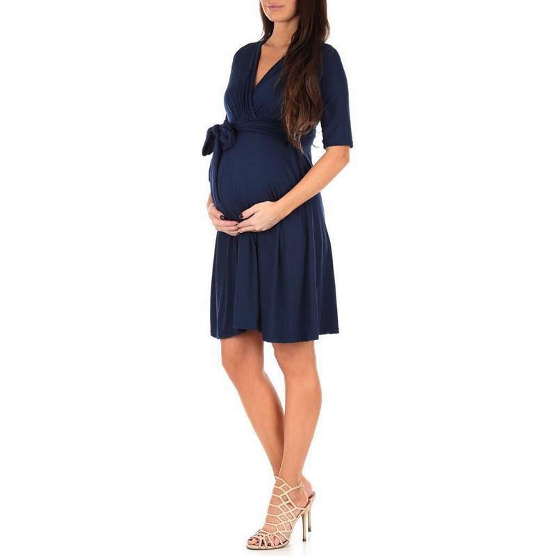 Pregnant Dress Supplier - Wholesale Stocks Plus Size Solid Color Soft Maternity