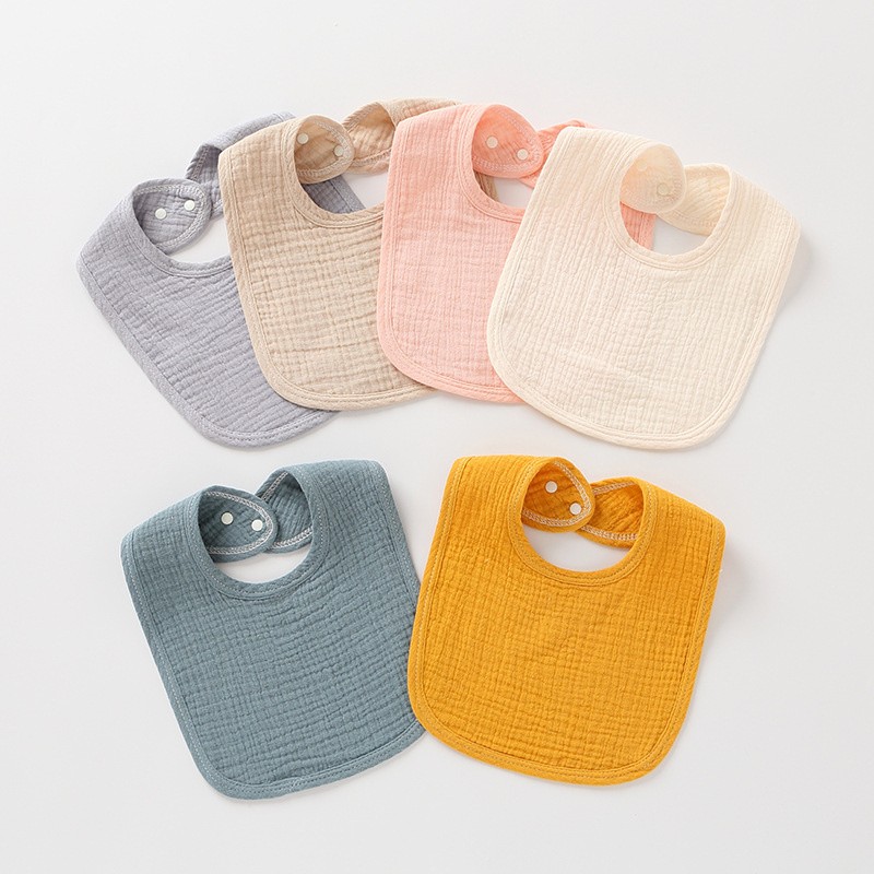 Baby Saliva Towel Factory - U-shaped 4 Layers Gauze Muslin Breathable Cotton Bib