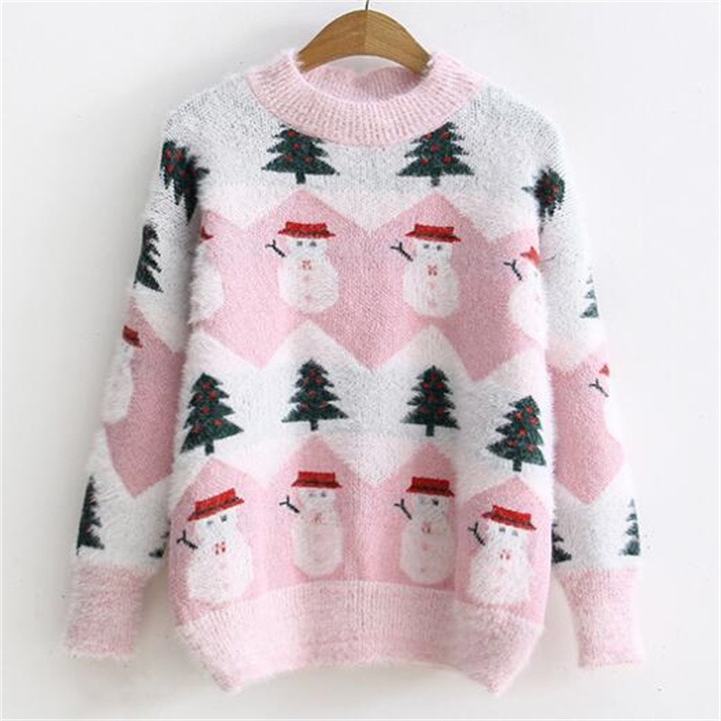 Christmas Sweater Supplier - Popular Winter Family Pullover Tree Snowman Knit