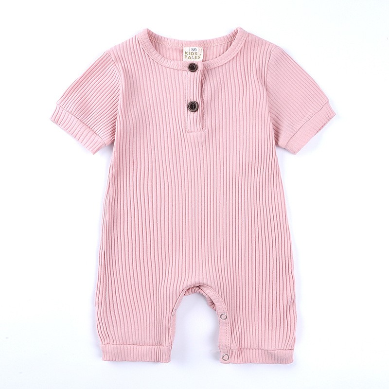 Baby Romper Factory - Hot Selling Cotton Short Sleeve Solid Soft Toddler Clothing