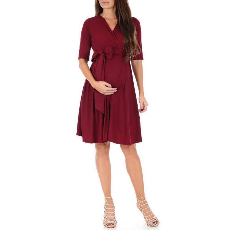 Pregnant Dress Supplier - Wholesale Stocks Plus Size Solid Color Soft Maternity