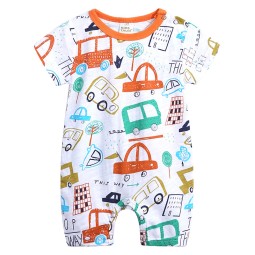 Baby Romper Manufacturer - Hot Selling Custom Print Summer Soft Cotton 0-3 Months