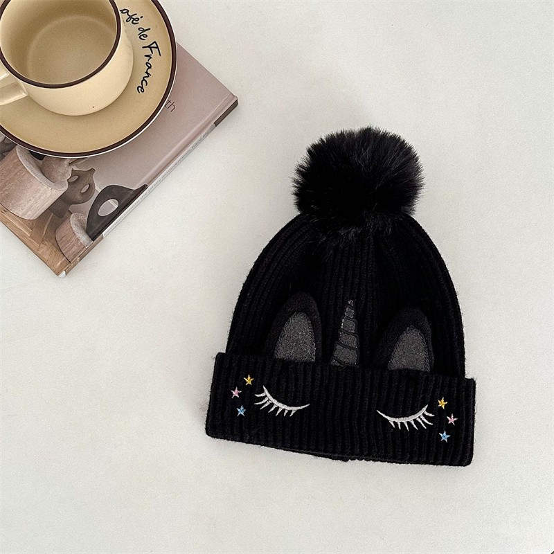 Newborn Baby Hats Supplier - Wholesale Solid Colors Knitting Winter Bonnet Hats Girls
