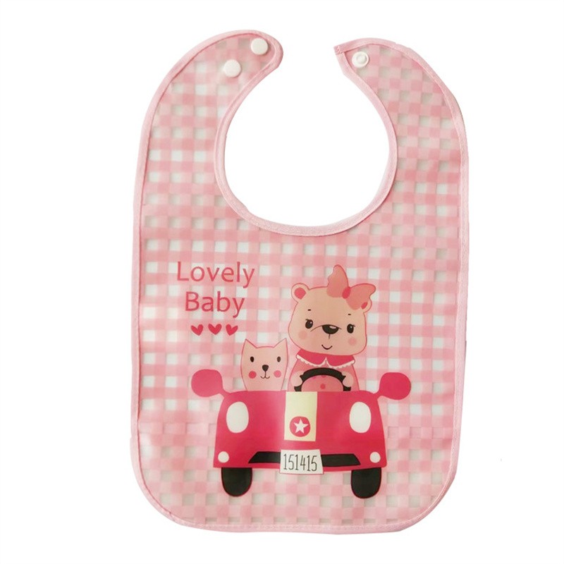 Baby Drool Bib Factory - Cartoon Feeding Bib Portable Washable EVA Bandana Bib