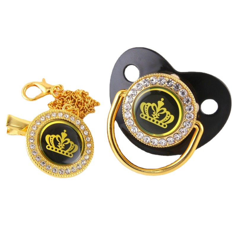 Pacifier Supplier - Cartoon Crown BPA Free Silicone Bling