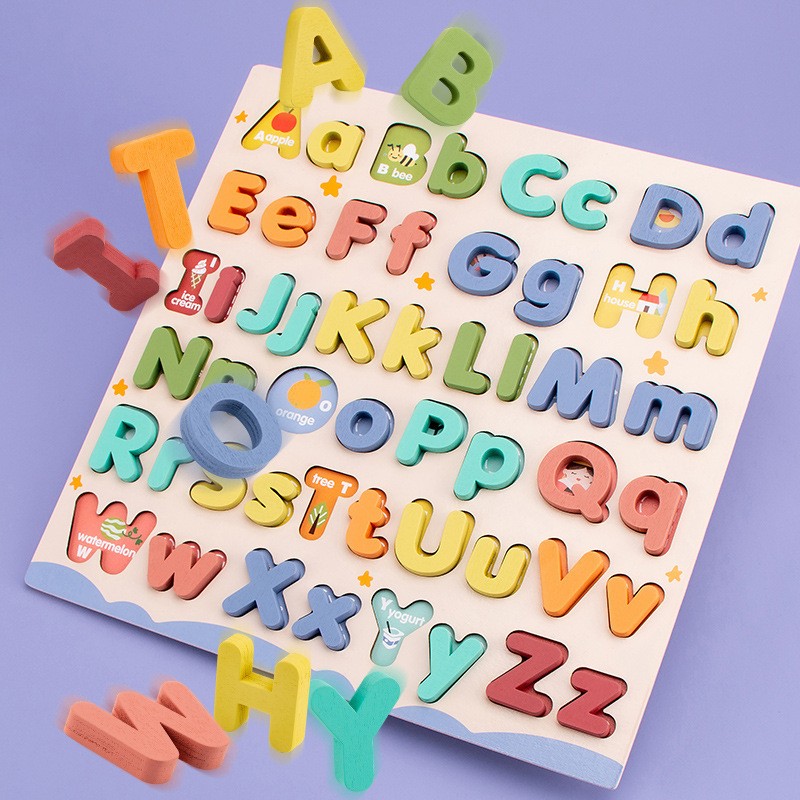 Alphabet Puzzle Manufacturer - Wood Pegged 3D Jigsaw Matching