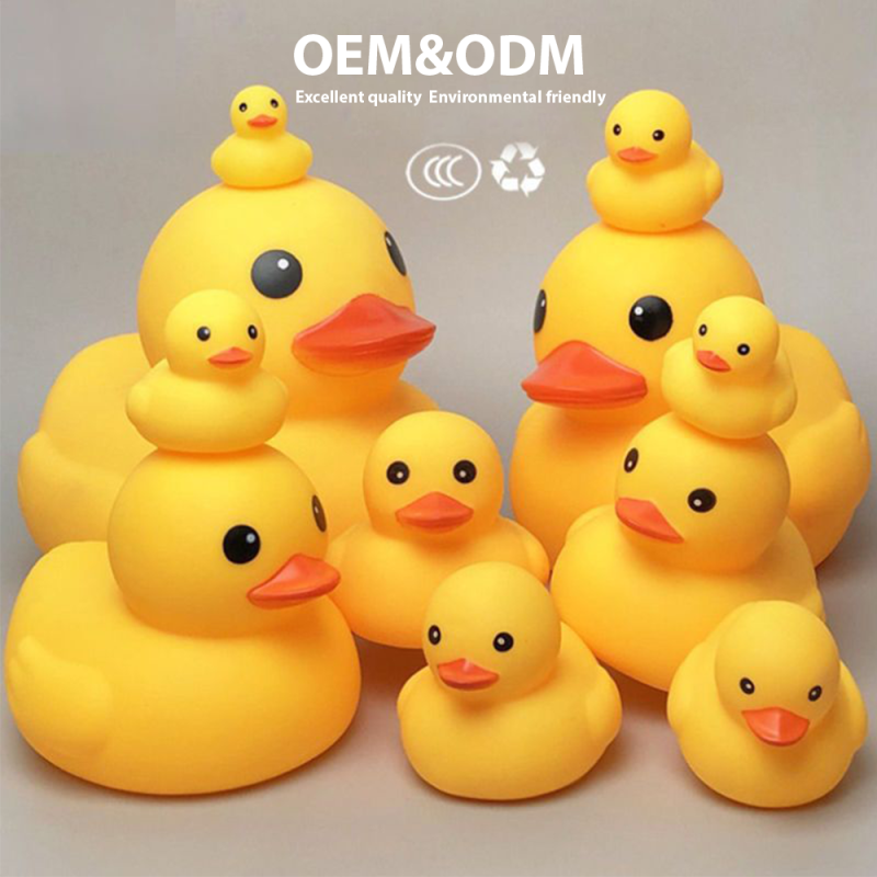 Rubber Duck Factory - Squeeze Yellow Bulk Bath Toy Sound Floating
