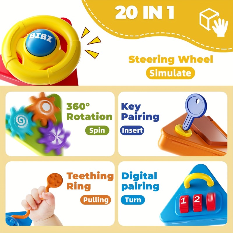 Activity Cube Factory - 20-in-1 Busy Board Baby Educational Toy