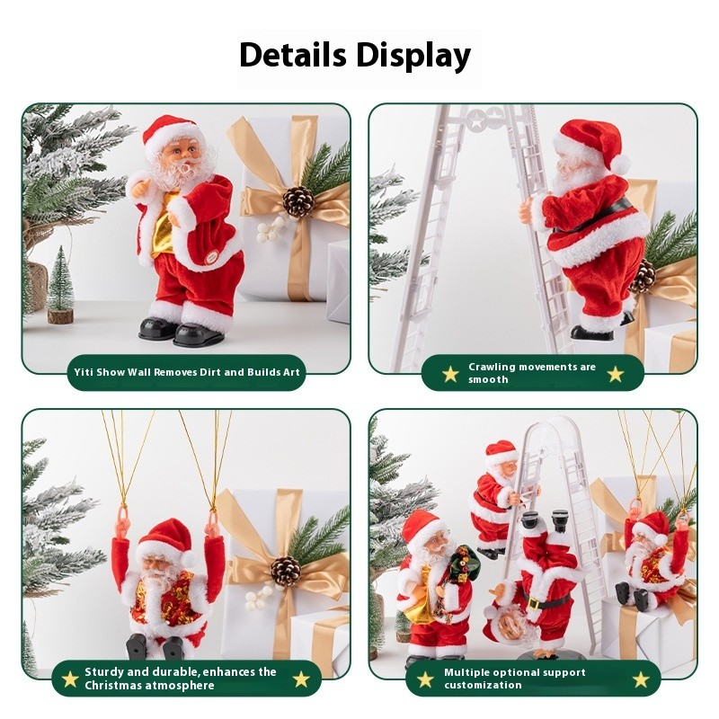 Santa Claus Toy Supplier - Electric Ladder Christmas Decoration Gift